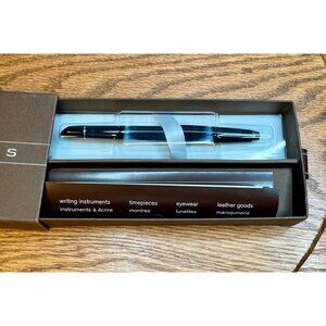 Vintage NEW  Cross Aventura Rollerball Pen - Onyx Black Chrome Trim - AT0155-1